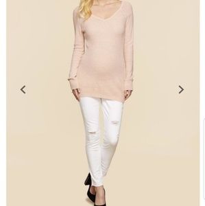 white maternity jeggings